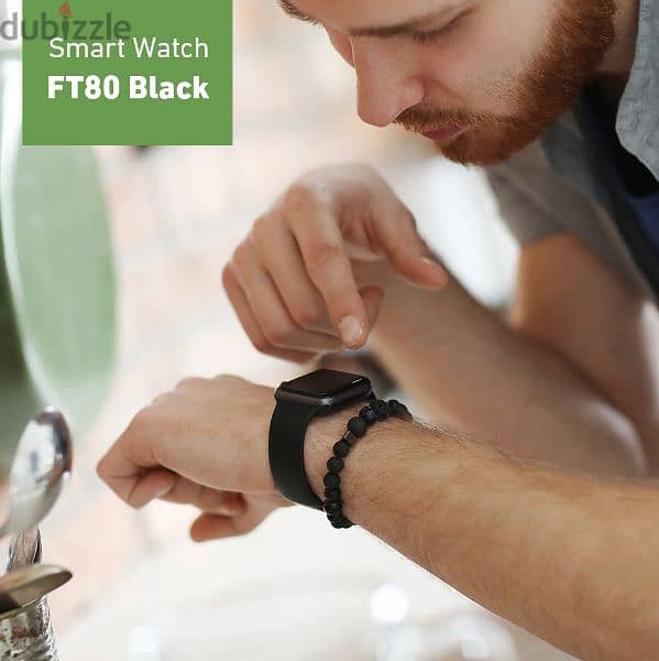 Smart watch FT80 black (شحن مجاني جميع المحافظات) 2