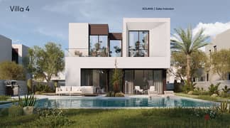 Fully finished villa with air conditioning, double width in Solana Compound on Dabaa axis next to Sodic