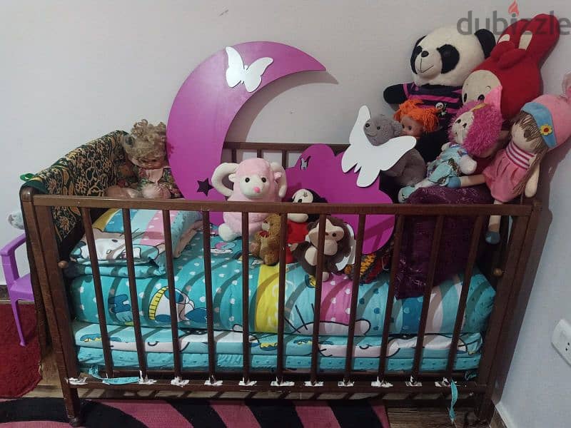 سرير اطفال من الخشب الزان 2