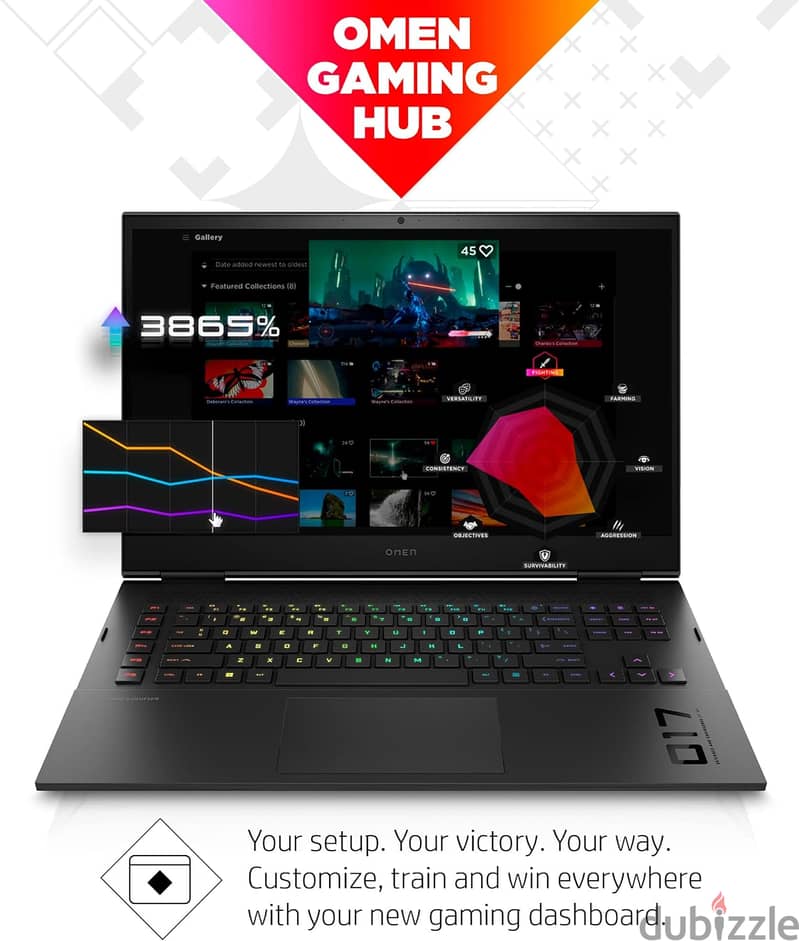 HP -OMEN 17.3"  Gaming Laptop Intel Core i7-13700HX -4070 لابتوب 1