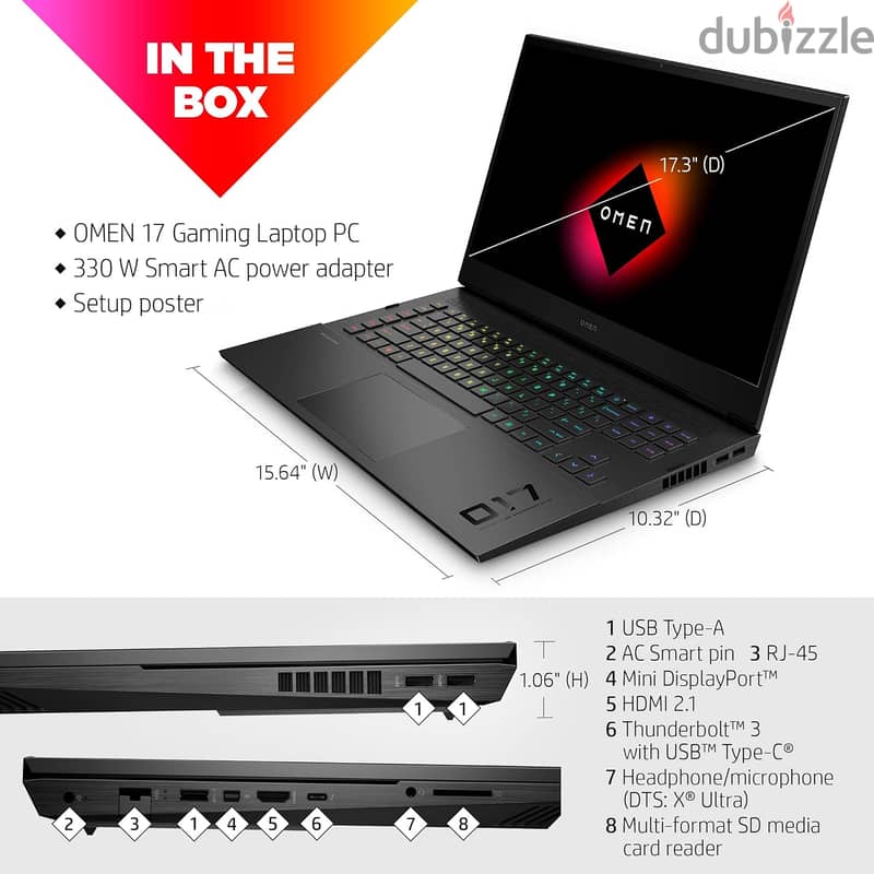 HP -OMEN 17.3"  Gaming Laptop Intel Core i7-13700HX -4070 لابتوب 3