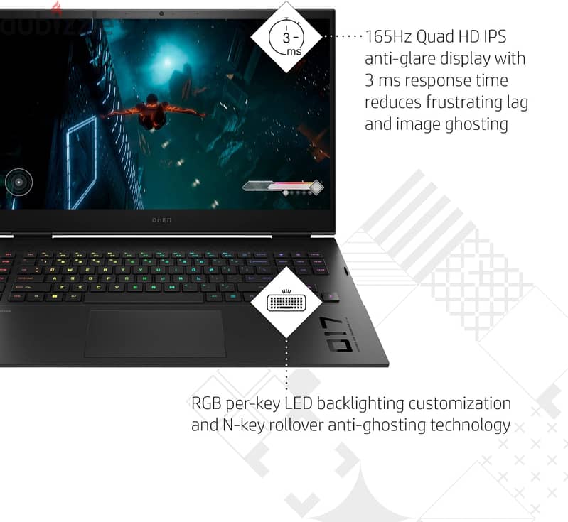 HP -OMEN 17.3"  Gaming Laptop Intel Core i7-13700HX -4070 لابتوب 4