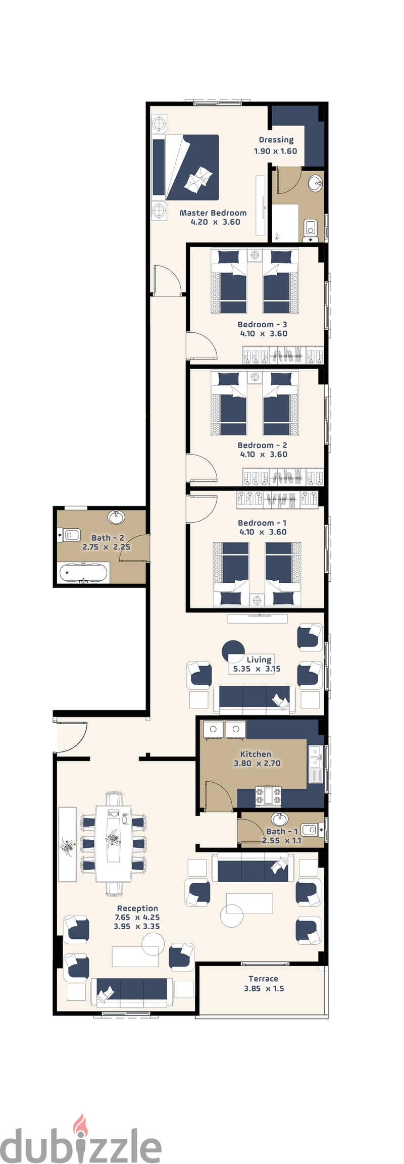 شقة للبيع في التجمع الخامس بيت الوطن الحي الثالث بسعر متر 19.500 لفترة محدودة استلام 2026 بالتقسيط علي 60 شهر 7