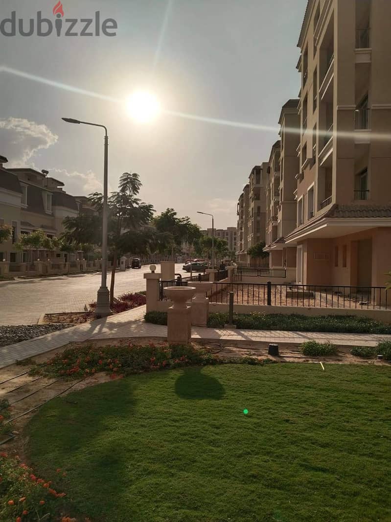 شقة غرفتين للبيع بجاردن 111م + حديقة 129م على فيو مميز بكمبوند سراي Sarai القاهرة الجديدة 15