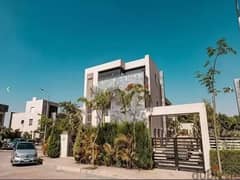 Stand alone villa for sale, 240 m, in Sarai Compound, New Cairo, on Suez Road, directly next to the ring road, the American University, the New Admini