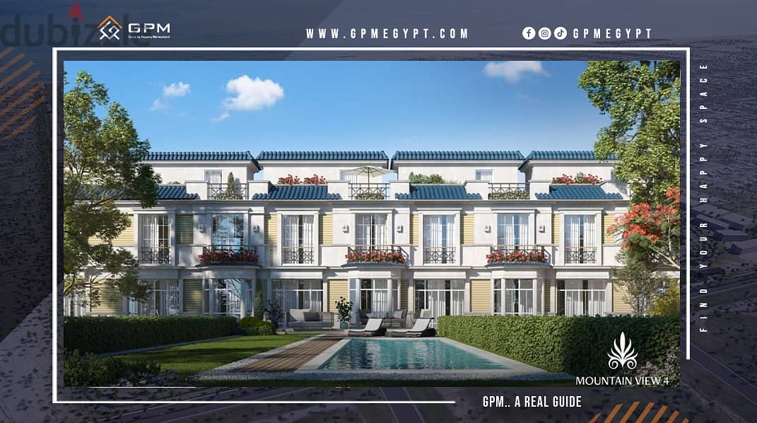 Townhouse 210m middle for sale in Mountain View 4 October Park ready to move with installments تاون هاوس للبيع في ماونتن فيو 4 أكتوبر 0