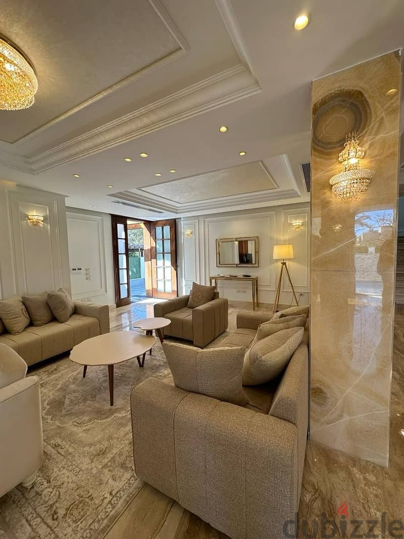 Villa for rent in Palm Hills New Cairo fully furnished to the highest levels أرقى فيلات بالم هيلز للإيجار مفروشة بالكامل على أعلى مستوى 3