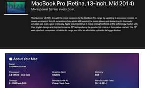 MacBook Pro (Retina, 13-inch, Mid 2014