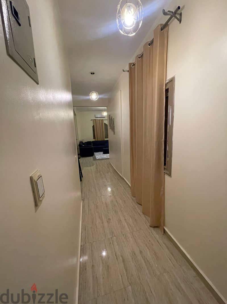 Furnished apartment for rent in El Banafseg 2, Ahmed Shawky and Youssef El Sebaei axis, next to Chillout Mall, Al-Rehab & Starbucks, Fifth Settlement 2