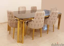 Dining Table & 6 Chairs & Deleswar تربيزة سفرة - كراسي - دليسوار