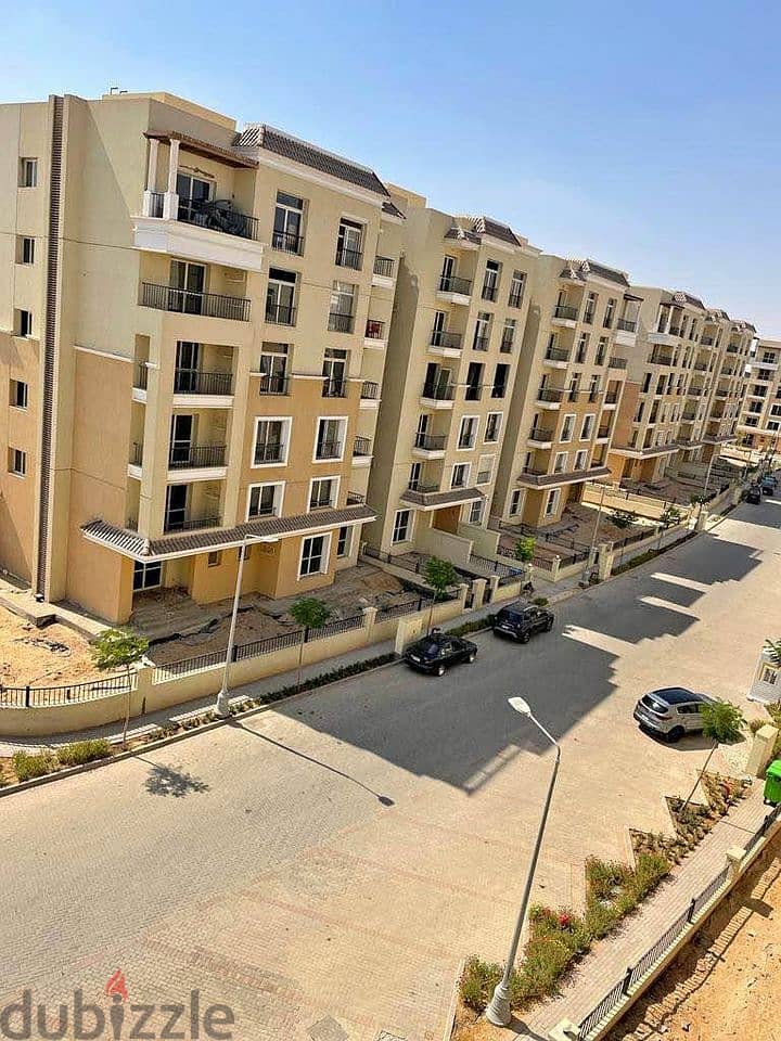 شقة 131م غرفتين فيو لاند سكيب بخصم 38% بكمبوند سراي القاهرة الجديدة  sarai 1