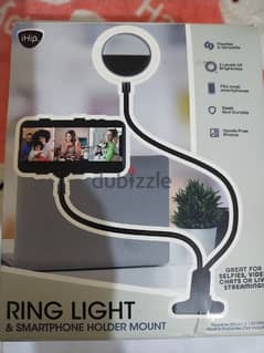Ring Light & Smartphone Holder Mount for Video Calls