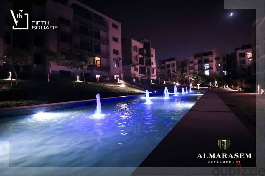 Apartment 155 meters in garden for sale, immediate delivery, fully finished, Fifth Square Al Marasem compound, the heart of the Fifth Settlement 28