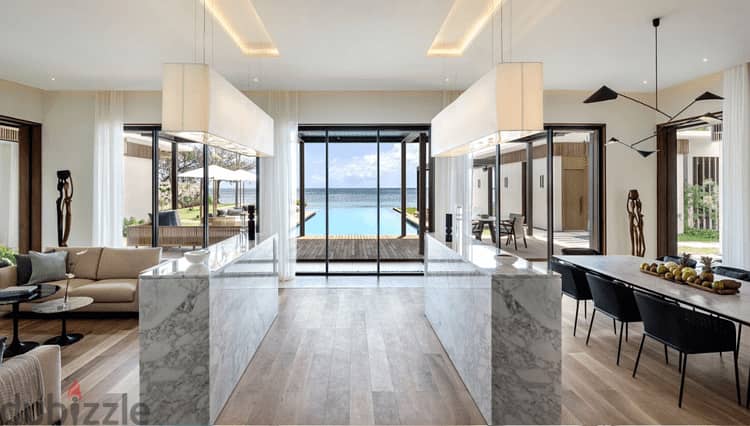 For sale, a corner villa, first row, on the sea, in Silver Sands, North Coast, Almaza Bay 5