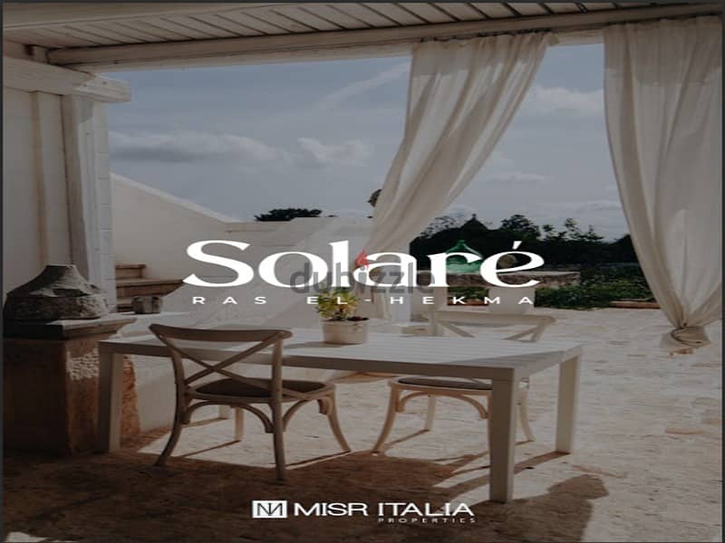 Own a chalet with a private garden area and a lagoon view, fully finished, in Ras El Hekma, with a 5% down payment - Solar | Misr Italy 12