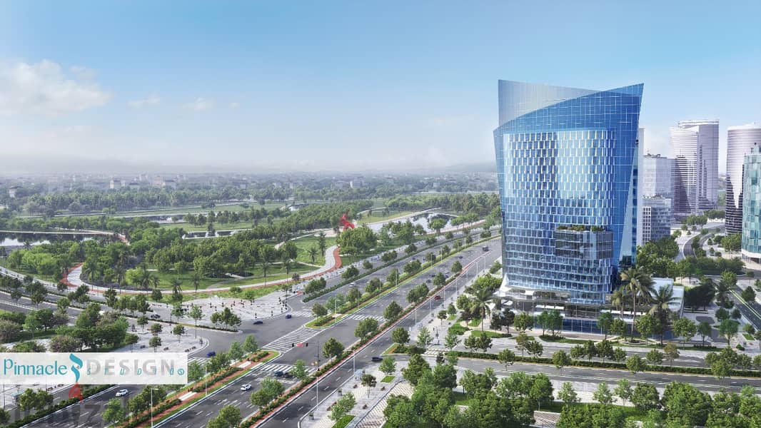 60-meter office, finished with air conditioners, at a 15% discount with the lowest monthly installment - in the first tourist tower in the tourist tow 5