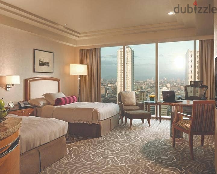 Exclusively and for the first time, a hotel room in partnership with the Rotana Hotel, with the lowest down payment and the longest repayment period, 4