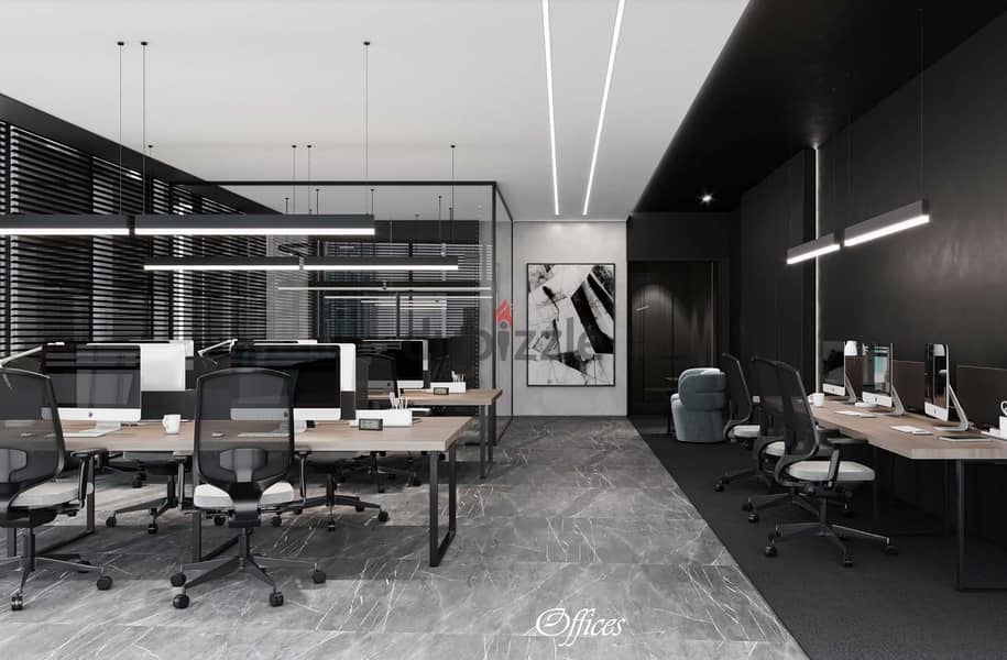 View now a fully finished office in Nasr City, behind Al-Ahly Club, in front of the first villa compound in Nasr City, with the longest payment. 4