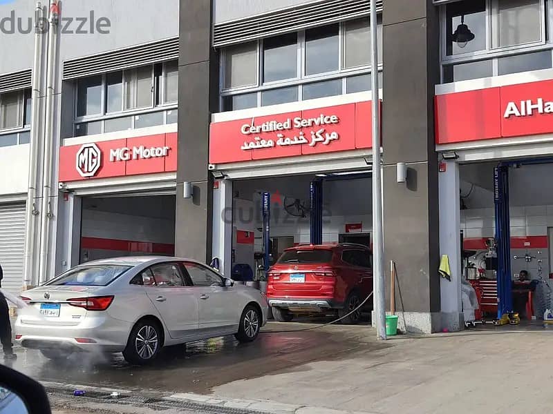 A distinctive car service center for rent, 152 square meters, in the Craft Zone city 10