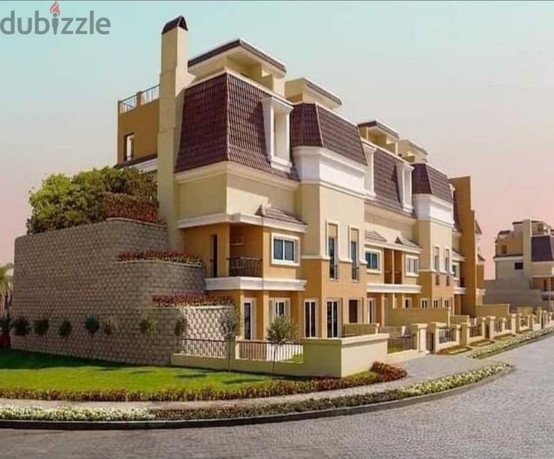 Apartment 218 sqm +  roof  127 sqm for sale in Sarai Compound next to Madinaty. . with a view on the landscape. . 1