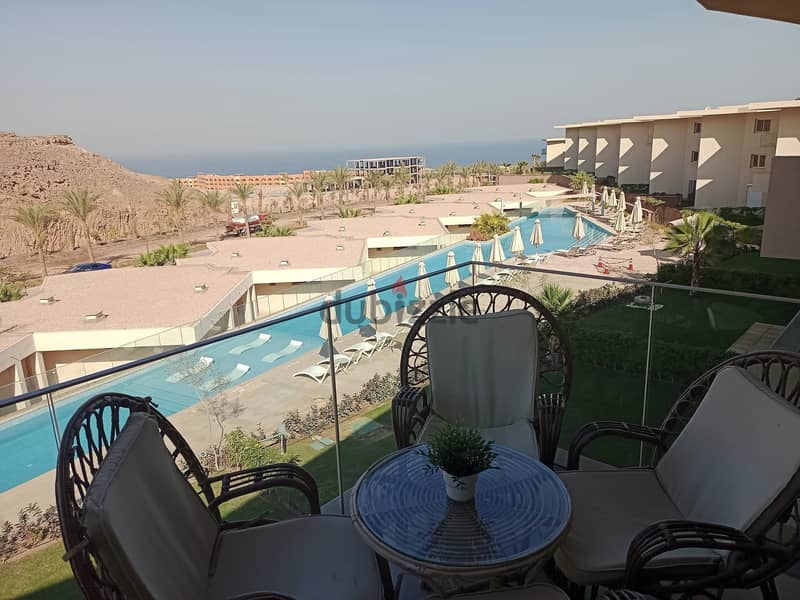 Installments over 10 years for a furnished studio chalet for sale in Monte Galala, Ain Sokhna 2