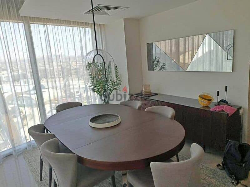 Finished apartment with air conditioners and kitchen, with a view from the 30th floor, with a view open to the landscape, in Zed Towers in New Cairo. 5