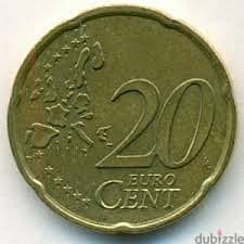 عملة ٢٠ سنت يورو الايطاليه الاصليه عملة نادرة جدا