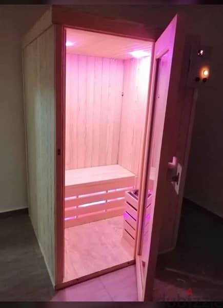 سونا استخدام اقل من شهر خشب بيتش باين sauna room for 2 1