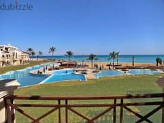 With the lowest down payment, own a chalet 100 sqm sea view, fully finished, in Ain Sokhna, Blue Blue Village