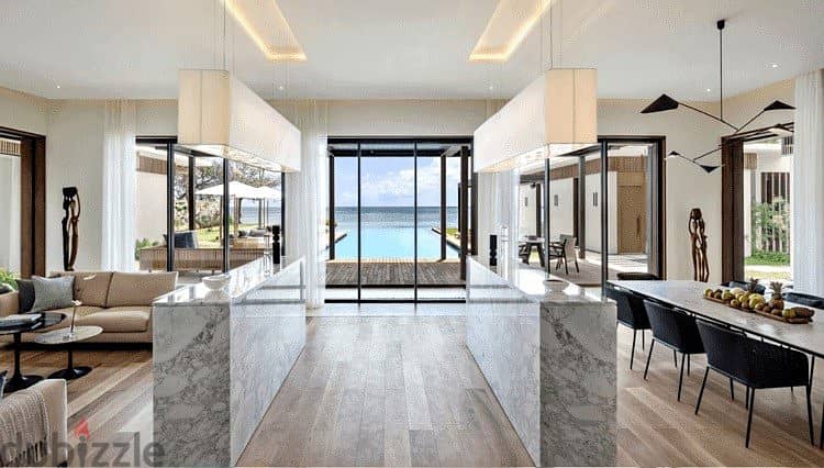 188 sqm chalet for sale in Silver Sands, North Coast, fully finished with air conditioners from Ora Company by engineer Naguib Sawiris, in installment 1