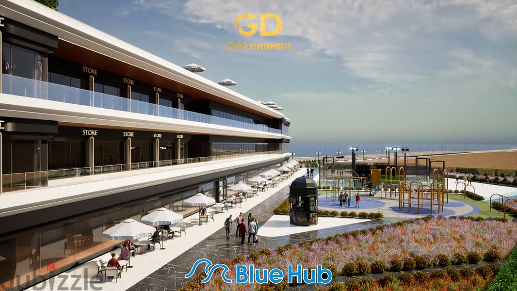 restaurant 70 M +70 roof  direct on road el sokhna and movenpick hotel in blue hub mall 7
