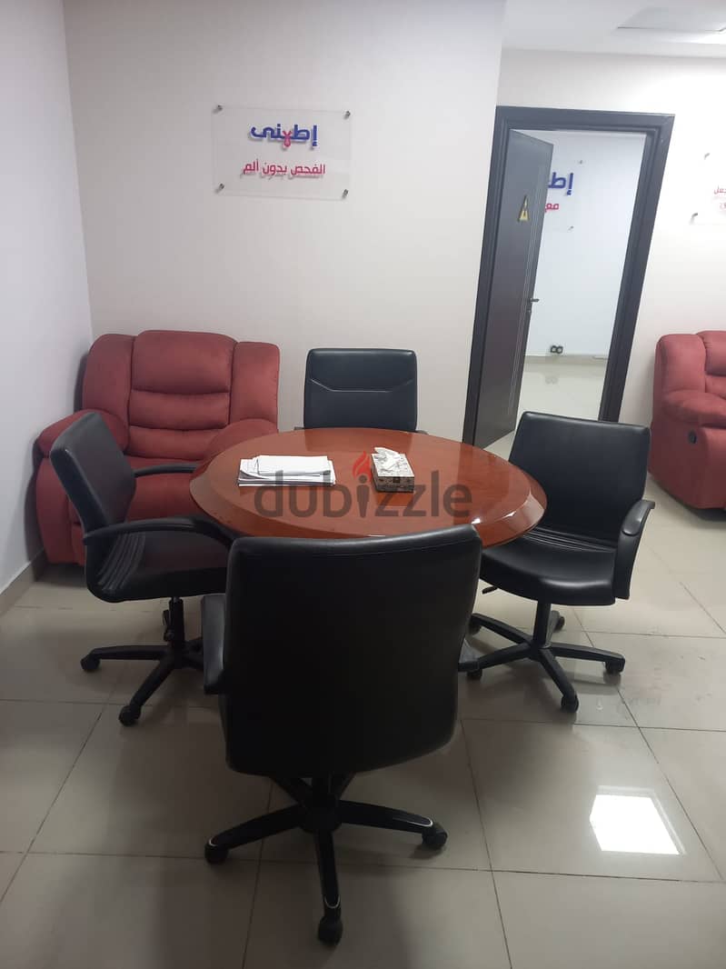Clinic for rent, 111 square meters, 4 rooms, in a distinguished medical mall, directly on Route 90 - finished and with air conditioning, in the Fifth 4