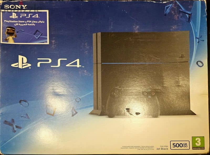 USED PS4 Fat 500 GB + 1  PRO Controller + 7 CD GAMES + NEW HEADSET 1