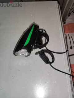 USB charge bicycle horn and head LED light كشاف وجرس للعجل بالشحن