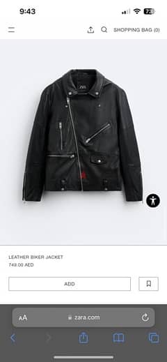 Zara Biker leather jacket
