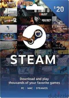 20$ Steam Giftcard USA store
