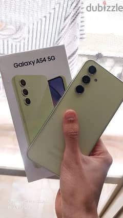 Samsung galaxy A54 256 /8 with box كسر زيرو جديد