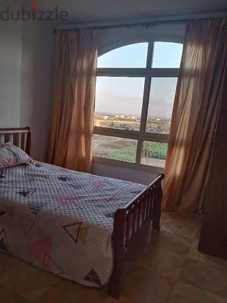 2 bedrooms apartment with 2 balconies  in front of Montazah garden 4