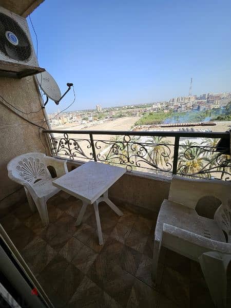 2 bedrooms apartment with 2 balconies  in front of Montazah garden 9