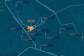 مكتب للبيع مشروع 205 اركان بالم الشيخ زايد بالتكيفات على6 سنوات