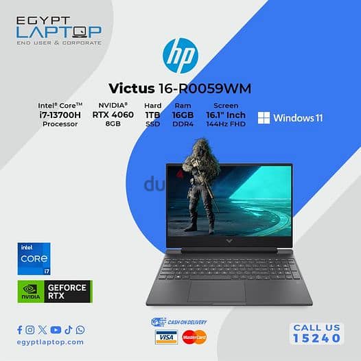 HP Victus 16-R0059WM Intel Core I7-13700H 1TB SSD 16GB Ram لابتوب 0