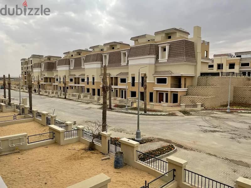 S Villa 212 m with dp 10% Sarai New Cairo Direct Suez Road Mostakbal city 1