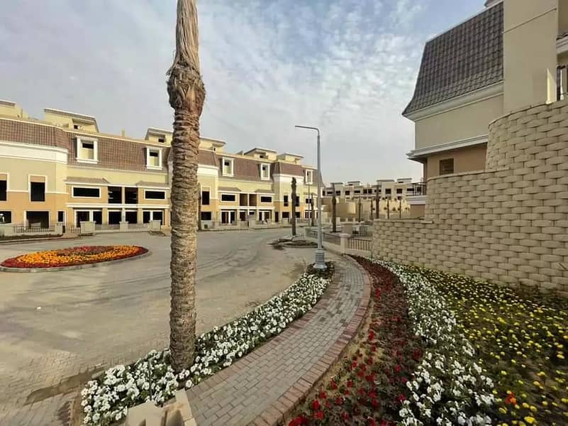 S Villa 212 m with dp 10% Sarai New Cairo Direct Suez Road Mostakbal city 2