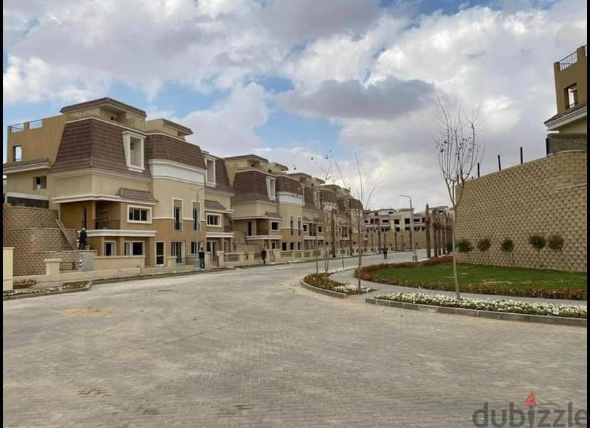S Villa 212 m with dp 10% Sarai New Cairo Direct Suez Road Mostakbal city 4