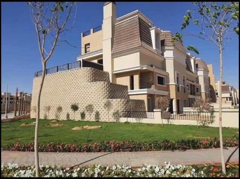 S Villa 212 m with dp 10% Sarai New Cairo Direct Suez Road Mostakbal city 5
