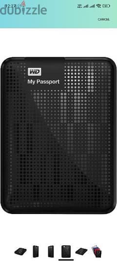 WD My Passport 1TB Portable Hard Drive - Black