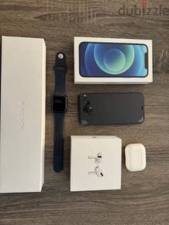 iphone 12 64GB & airpods & apple watch bundle