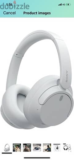 sony headset  with mic for phone calls white