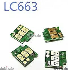 LC 663 شيبات تشبات شبات طابعة طابعه برازر حبر مستمر ciss chip Brother