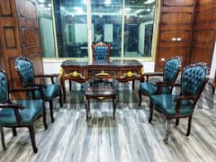 غرفة مكتب مدير ( إداري ) كلاسيك وزاري بايوه خشب زان احمر  #اثاث مكتبي